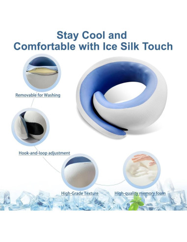 Almohada de Cuello de Viaje WENGTY Semiforma de Serpiente