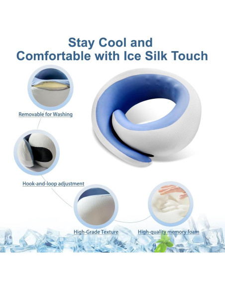 Almohada de Cuello de Viaje WENGTY Semiforma de Serpiente