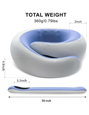 Almohada de Cuello de Viaje WENGTY Semiforma de Serpiente