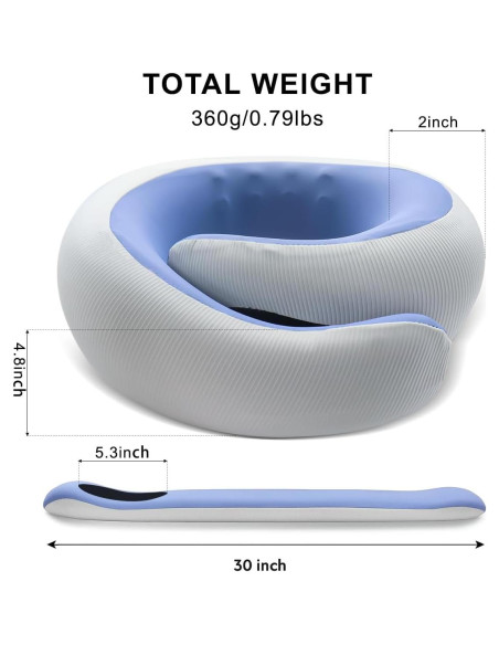 Almohada de Cuello de Viaje WENGTY Semiforma de Serpiente