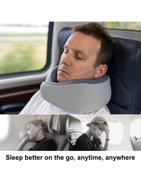 Almohada de Cuello de Viaje WENGTY Semiforma de Serpiente