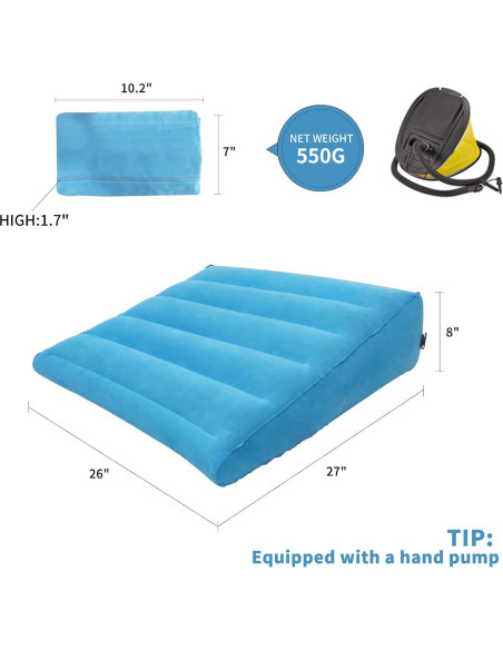 Cojín en cuña TC LAMROBAM 66x68.6 cm para dormir y viajes