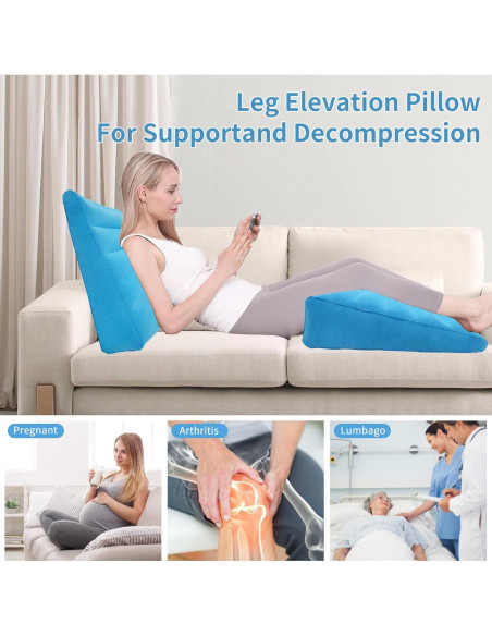 Cojín en cuña TC LAMROBAM 66x68.6 cm para dormir y viajes