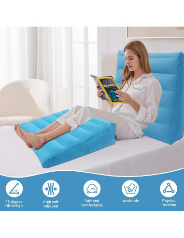 Cojín en cuña TC LAMROBAM 66x68.6 cm para dormir y viajes