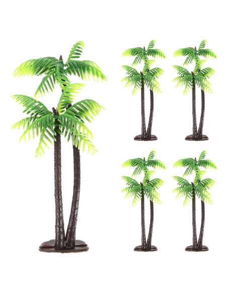 5 Mini Árboles de Palma Artificiales Abaodam 13CM Decoración