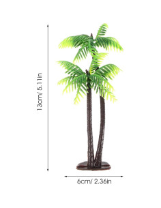 5 Mini Árboles de Palma Artificiales Abaodam 13CM Decoración 2