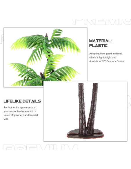 5 Mini Árboles de Palma Artificiales Abaodam 13CM Decoración