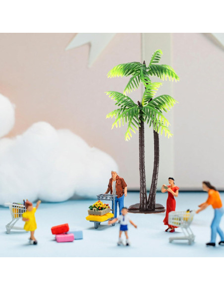 5 Mini Árboles de Palma Artificiales Abaodam 13CM Decoración