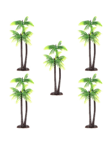 5 Mini Árboles de Palma Artificiales Abaodam 13CM Decoración