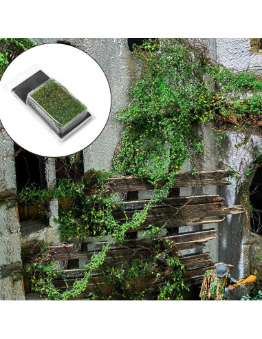 Mini Césped Artificial SOFPLATE 20x7cm Verde Amarillo para Dioramas