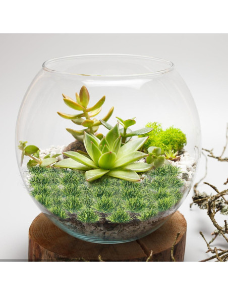 Grupo de Césped Artificial Vaguelly 50 Piezas Resina Verde