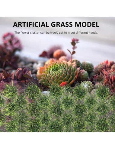 Grupo de Césped Artificial Vaguelly 50 Piezas Resina Verde