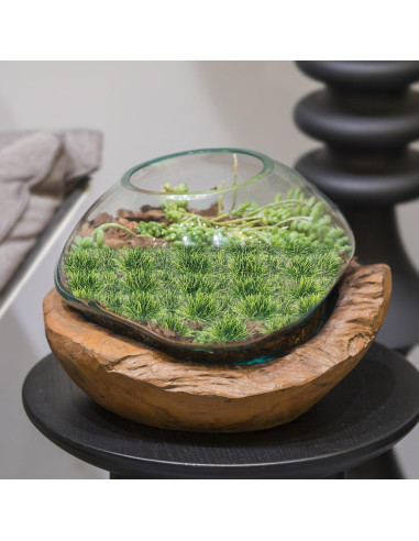 Grupo de Césped Artificial Vaguelly 50 Piezas Resina Verde