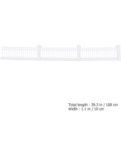 Cerca Miniatura de Jardín Cabilock 100 cm Plástico Blanco 2