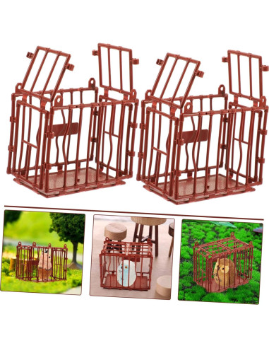5 Piezas Jaulas Miniatura Decorativas Vaguelly 9.5x8x5.5cm