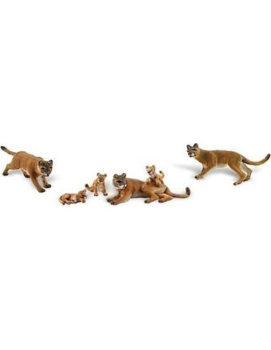 Figuras de Pumas y Cachorros Woodland Scenics Escala HO