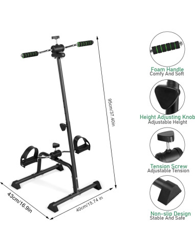 Bicicleta de Ejercicio Ajustable Duwiikab para Personas Mayores