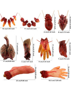 Paquete de 10 Partes del Cuerpo Falsas Halloween SGBETTER 2