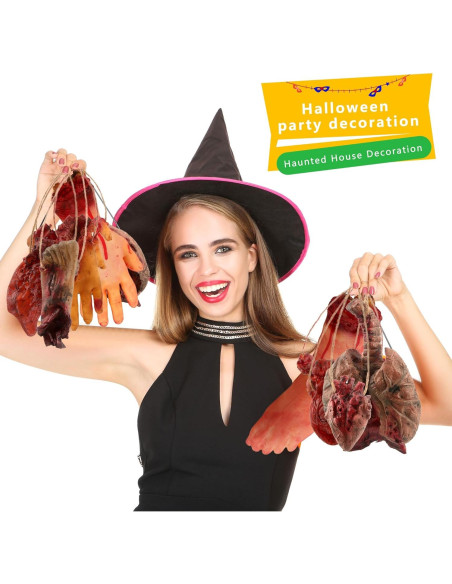 Paquete de 10 Partes del Cuerpo Falsas Halloween SGBETTER