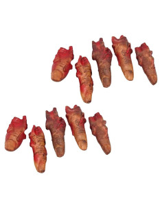 Dedos Falsos de Halloween NUOBESTY - 10 Piezas Realistas