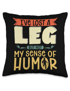 Cojín Divertido 16x16 CB0 - Pierna Artificial Amputado Vintage