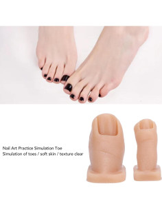 Dedos de Práctica de Uñas de Silicona Asixxsix - Número 2 2