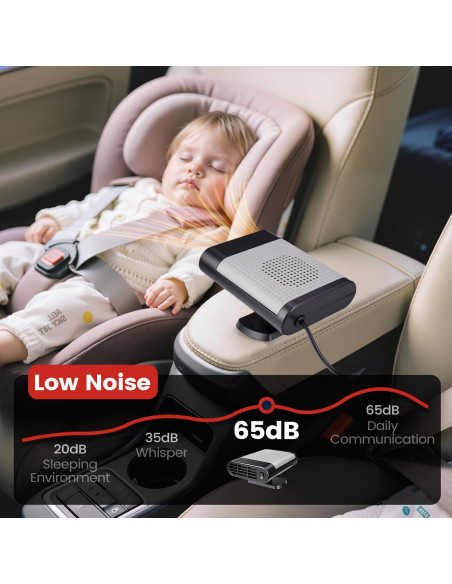 Calefactor de Coche Hcalory 12V 150W 2 en 1 Calor y Frío