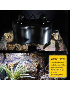 Doble Cúpula Reptil 30cm ReptiKing K8561 Luz UVB 160W 2