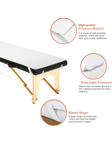 Calentador de Mesa de Masaje Giantex 180x76 cm 3 Niveles de Calor