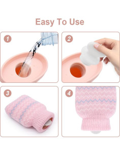 Botella de Agua Caliente 320ml Photken con Funda Desmontable 2