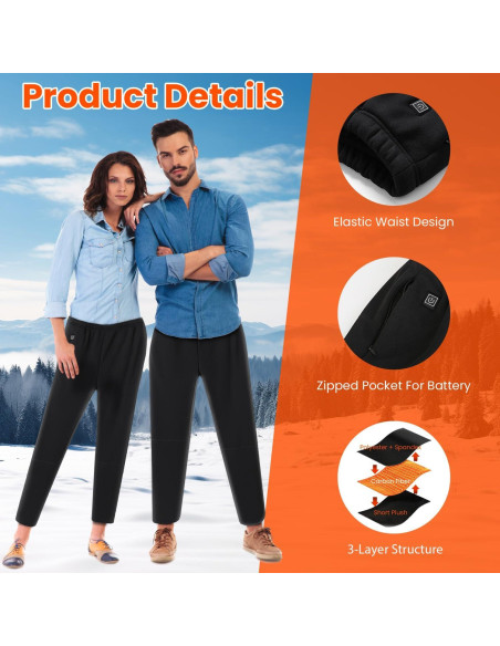 Pantalones Calentados Unisex iMounTEK 12 Zonas 3 Niveles