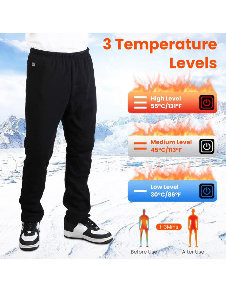 Pantalones Térmicos Calentados USB Unisex Zorpupoa 12 Zonas