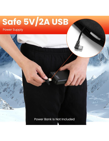 Pantalones Térmicos Calentados USB Unisex Zorpupoa 12 Zonas