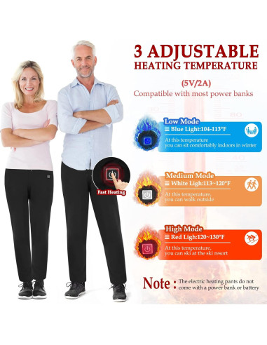 Pantalones Térmicos Eléctricos FERNIDA con Batería 10000mAh