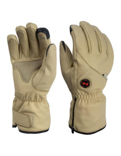 Guantes de Trabajo Calentados Fieldsheer Ranger - Impermeables, Beige Claro, Mediano