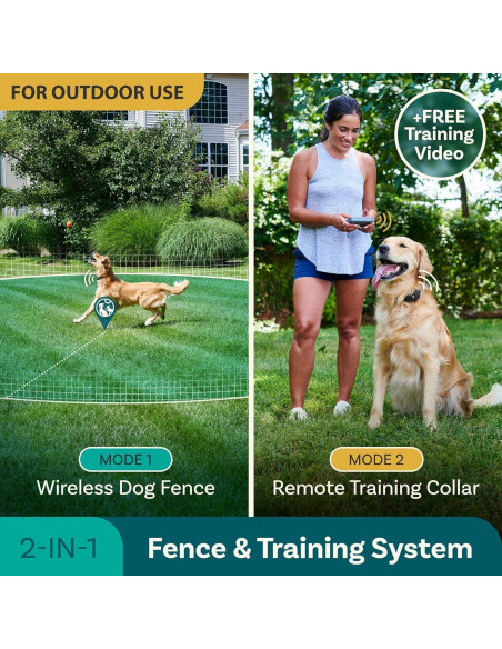 Sistema de Cerca Inalámbrica para Perros PetCove 2 Collares