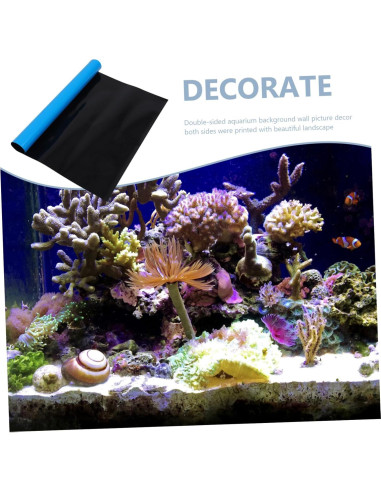 Fondo de Acuario Adhesivo Doble Cara DINHEAROM 1 Hoja 60x30cm
