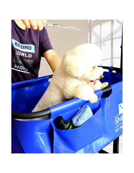 Bañera Portátil para Mascotas SHELANDY 102 cm Azul