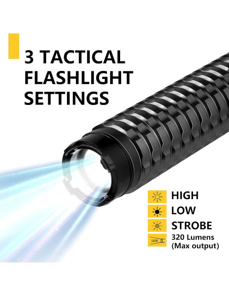 Linterna de Autodefensa Recargable LEFAN 41.91-48.01 cm