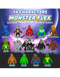 Juguetes Flexibles Monster Flex - 14 Monstruos Estirables 2