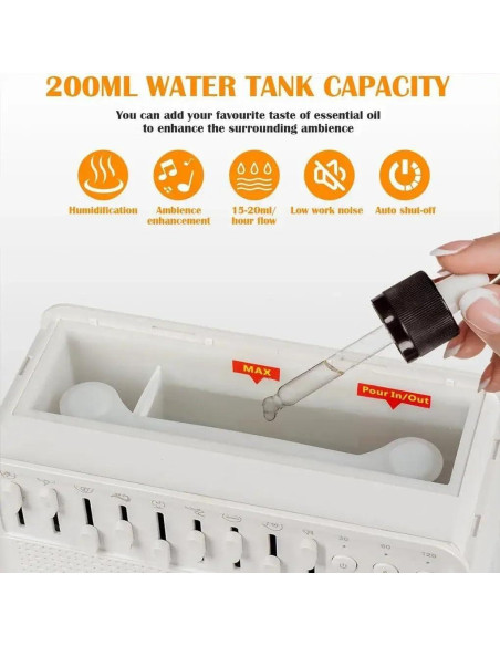 Altavoz Bluetooth Genérico 3 en 1 con Humidificador y Luz Nocturna