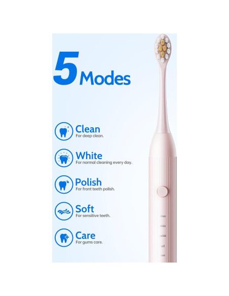 Juego de Cepillos de Dientes Eléctricos CindyLary 2 Paquetes 12 Cabezas