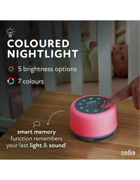 Máquina de Ruido Blanco Zello SA03 | 30 Sonidos | Luz Nocturna