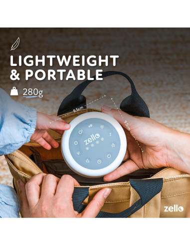 Máquina de Ruido Blanco Zello SA03 | 30 Sonidos | Luz Nocturna