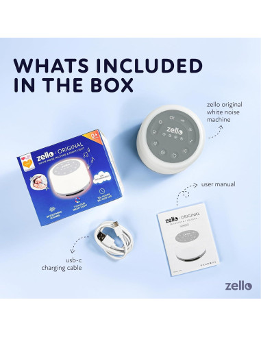 Máquina de Ruido Blanco Zello SA03 | 30 Sonidos | Luz Nocturna
