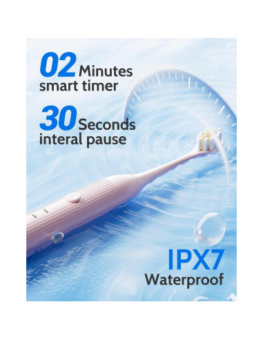 Juego de Cepillos de Dientes Eléctricos CindyLary 2 Paquetes 12 Cabezas