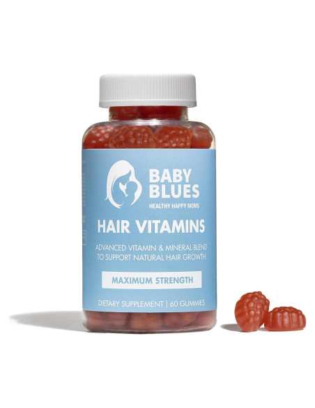 Vitaminas Postparto para Pérdida de Cabello Baby Blues - Gominolas Veganas con Biotina y Colágeno
