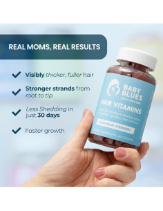 Vitaminas Postparto para Pérdida de Cabello Baby Blues - Gominolas Veganas con Biotina y Colágeno 2