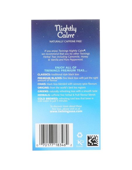 Té de hierbas Twinings Nightly Calm 20 bolsitas 59g