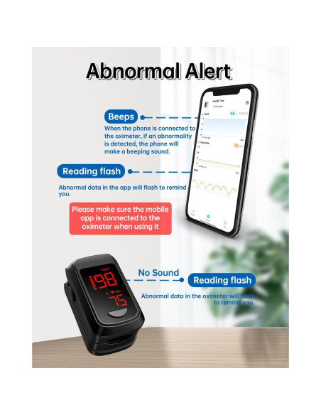 Oxímetro de Pulso Bluetooth HOLFENRY - Medición SpO2 y Tasa de Pulso